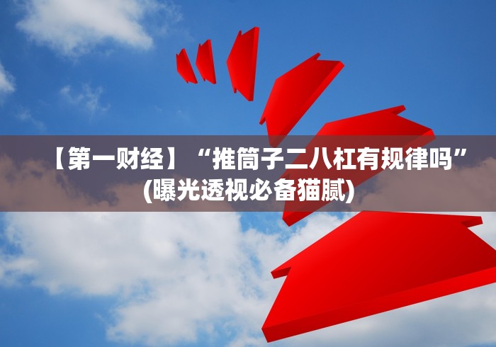 【第一财经】“推筒子二八杠有规律吗”(曝光透视必备猫腻) 【第一财经】“推筒子二八杠有规律吗”(曝光透视必备猫腻)