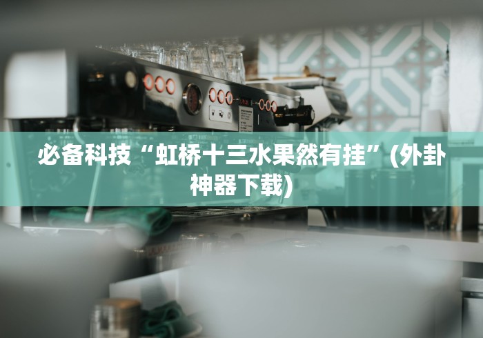 必备科技“虹桥十三水果然有挂”(外卦神器下载)