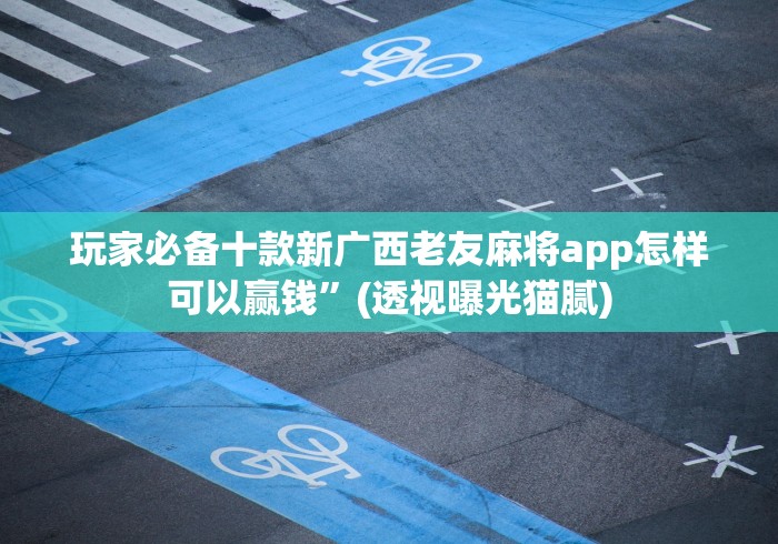 玩家必备十款新广西老友麻将app怎样可以赢钱”(透视曝光猫腻)