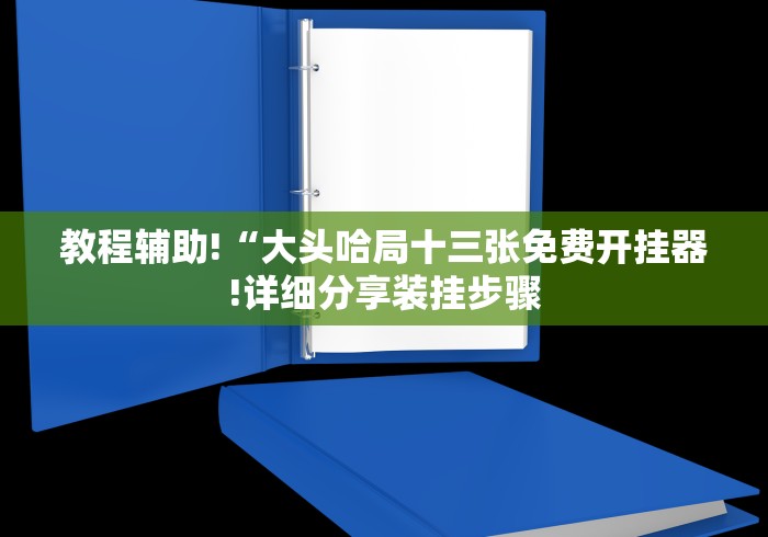 教程辅助!“大头哈局十三张免费开挂器!详细分享装挂步骤