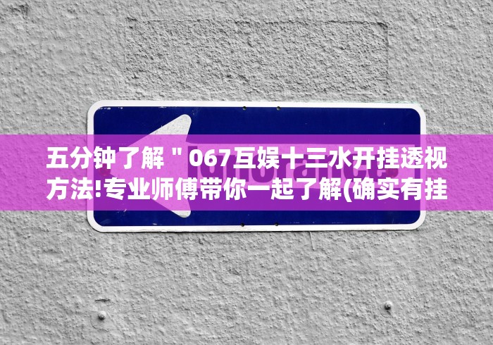 五分钟了解＂067互娱十三水开挂透视方法!专业师傅带你一起了解(确实有挂)