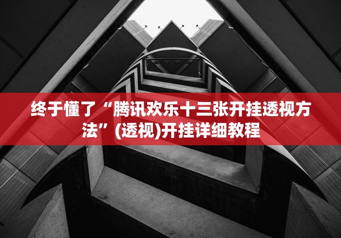 终于懂了“腾讯欢乐十三张开挂透视方法”(透视)开挂详细教程