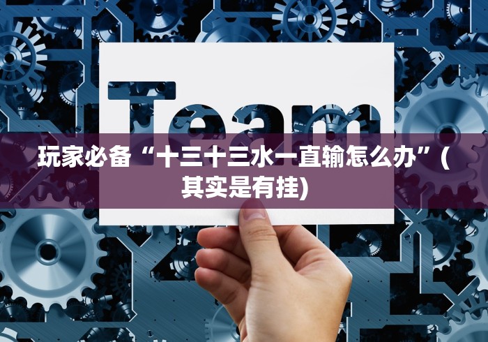 玩家必备“十三十三水一直输怎么办”(其实是有挂)