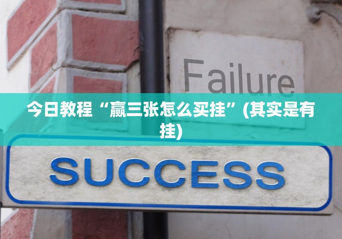 今日教程“赢三张怎么买挂”(其实是有挂)