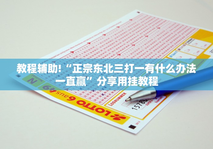 教程辅助!“正宗东北三打一有什么办法一直赢”分享用挂教程
