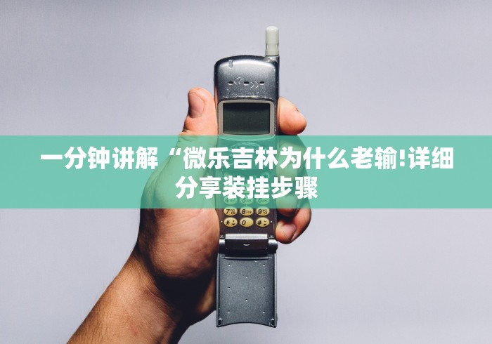 一分钟讲解“微乐吉林为什么老输!详细分享装挂步骤