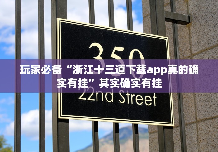 玩家必备“浙江十三道下载app真的确实有挂”其实确实有挂