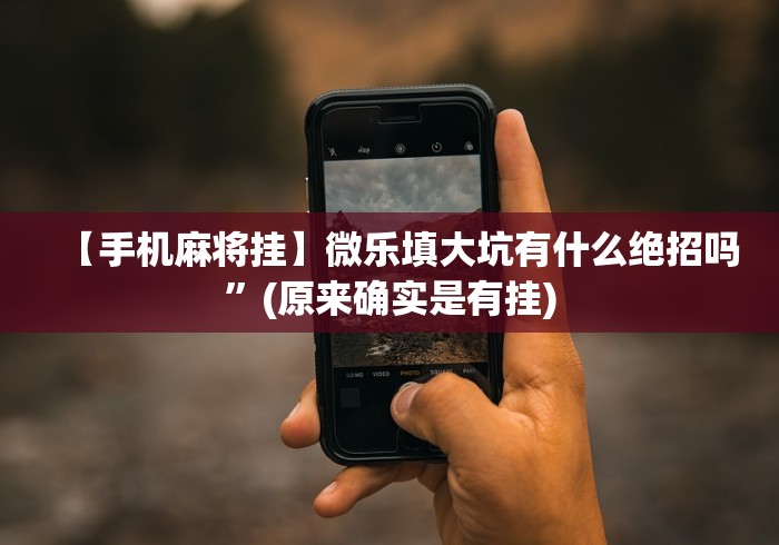 【手机麻将挂】微乐填大坑有什么绝招吗”(原来确实是有挂) 【手机麻将挂】微乐填大坑有什么绝招吗”(原来确实是有挂)