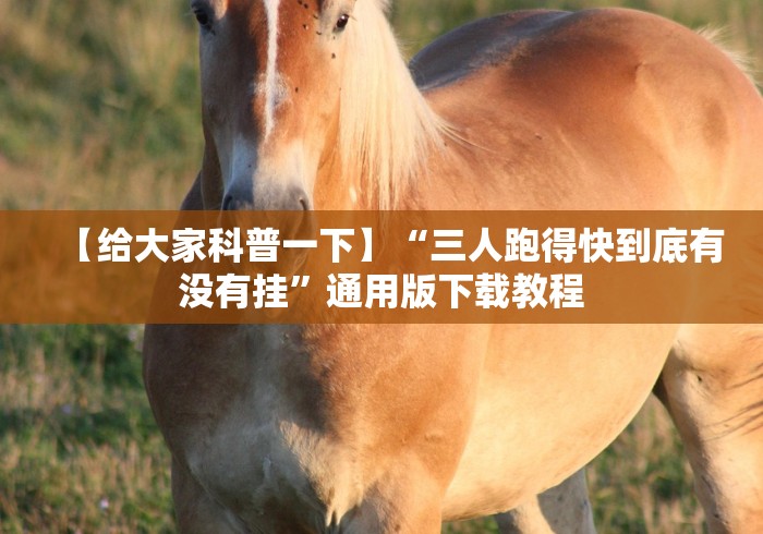 【给大家科普一下】“三人跑得快到底有没有挂”通用版下载教程