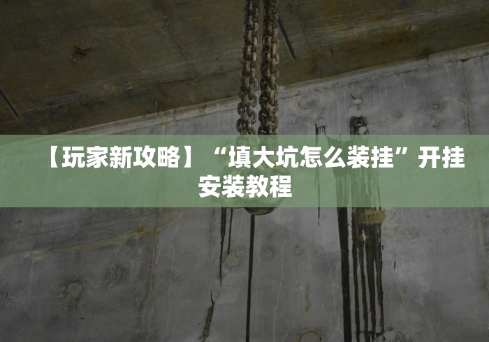 【玩家新攻略】“填大坑怎么装挂”开挂安装教程