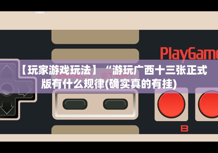 【玩家游戏玩法】“游玩广西十三张正式版有什么规律(确实真的有挂) 【玩家游戏玩法】“游玩广西十三张正式版有什么规律(确实真的有挂)
