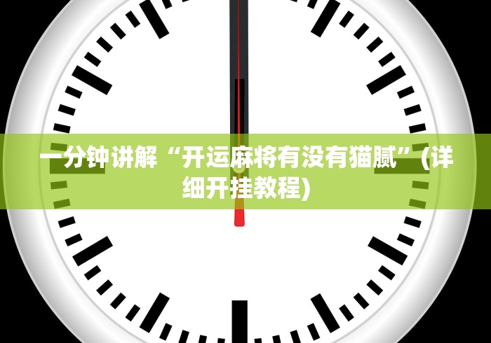 一分钟讲解“开运麻将有没有猫腻”(详细开挂教程) 一分钟讲解“开运麻将有没有猫腻”(详细开挂教程)