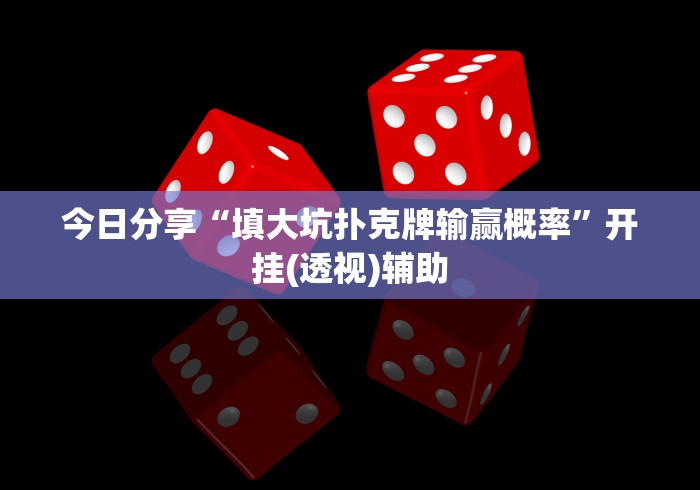 今日分享“填大坑扑克牌输赢概率”开挂(透视)辅助 今日分享“填大坑扑克牌输赢概率”开挂(透视)辅助