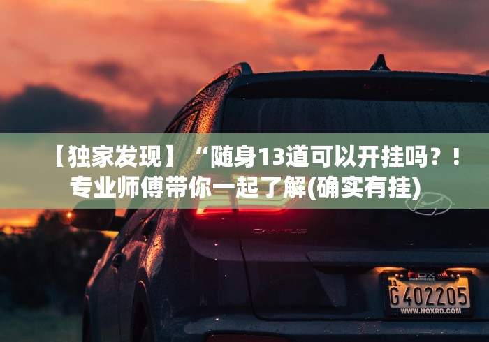 【独家发现】“随身13道可以开挂吗?!专业师傅带你一起了解(确实有挂) 【独家发现】“随身13道可以开挂吗?!专业师傅带你一起了解(确实有挂)