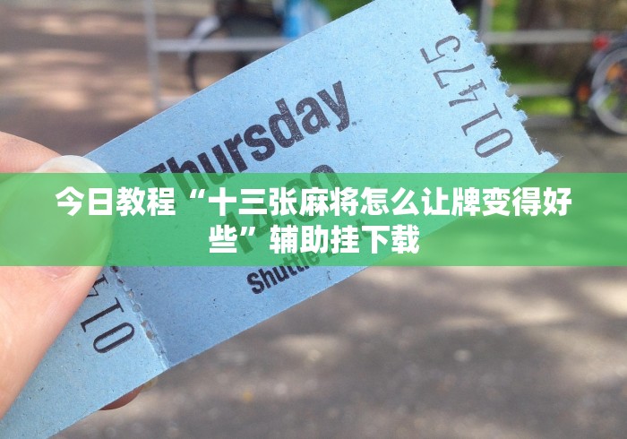 今日教程“十三张麻将怎么让牌变得好些”辅助挂下载