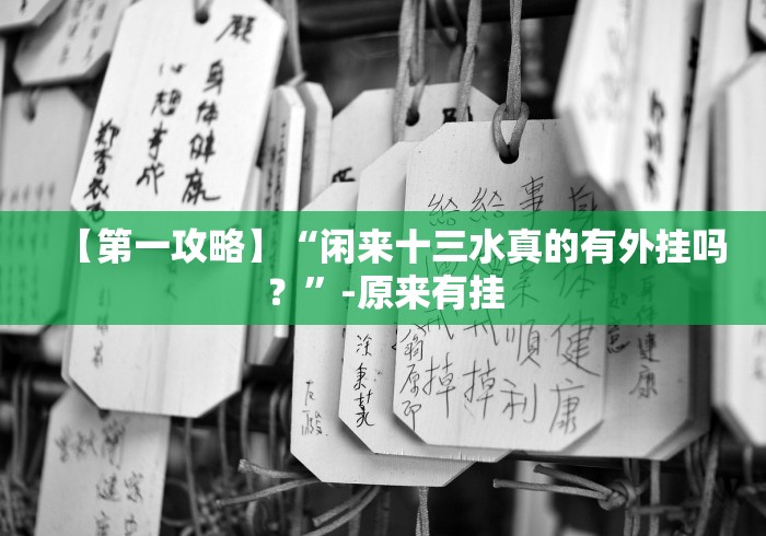 【第一攻略】“闲来十三水真的有外挂吗？”-原来有挂
