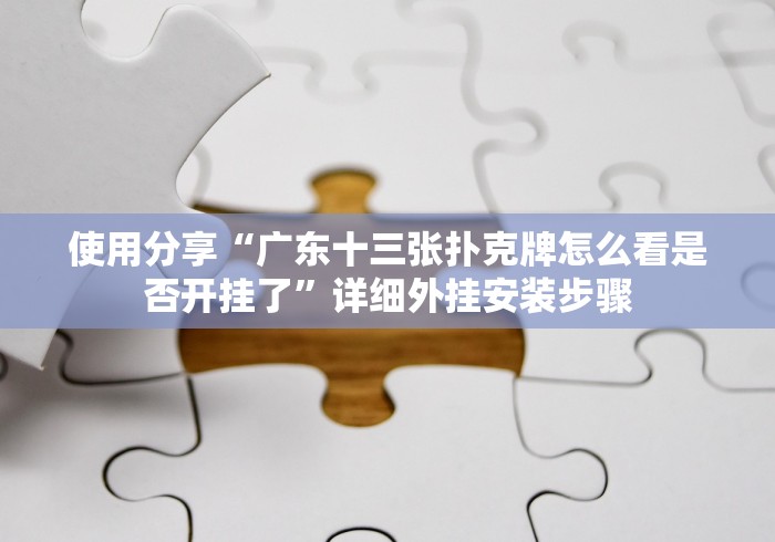使用分享“广东十三张扑克牌怎么看是否开挂了”详细外挂安装步骤