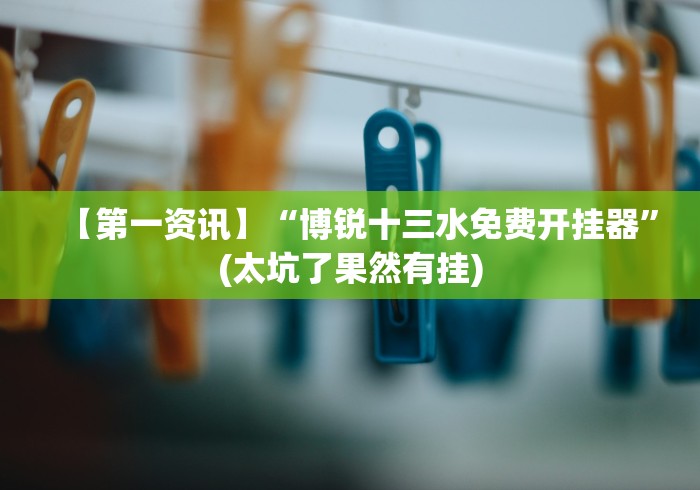 【第一资讯】“博锐十三水免费开挂器”(太坑了果然有挂)