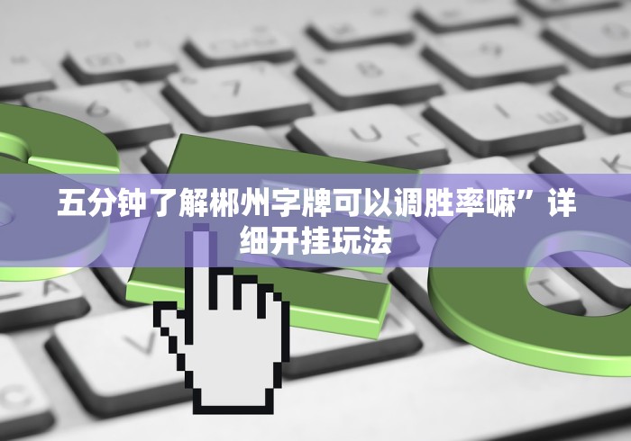 五分钟了解郴州字牌可以调胜率嘛”详细开挂玩法